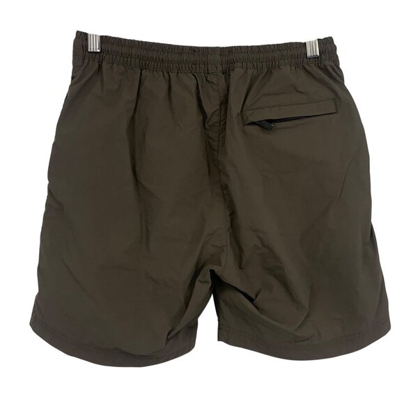 Feature Mens Brown Athletic Short Size Medium M Athleisure Training Pocket EUC - Picture 8 of 12